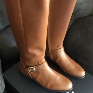 Coach Wide Calf Leather Boots